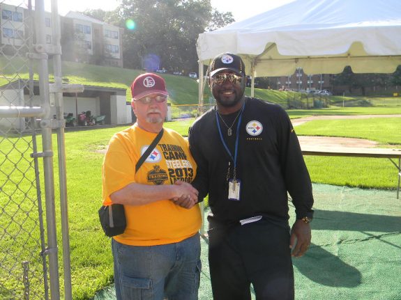 Mike Tomlin with Russ Loede