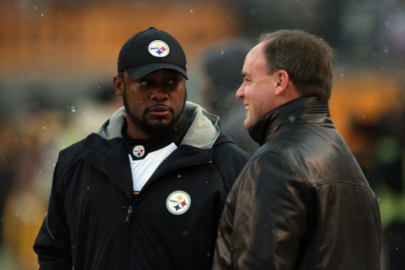 Kevin+Colbert+Mike+Tomlin+Pittsburgh+Steelers