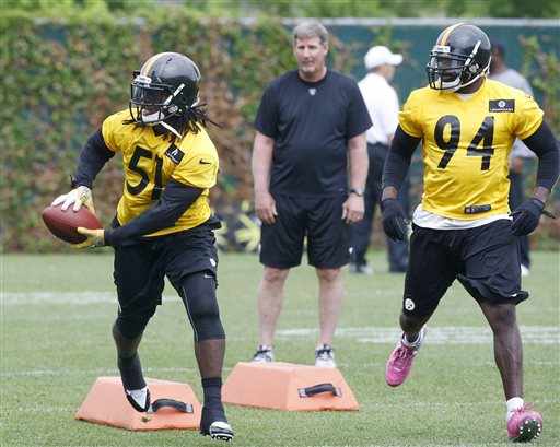 Sean+Spence+Lawrence+Timmons+Pittsburgh+Steelers+Minicamp