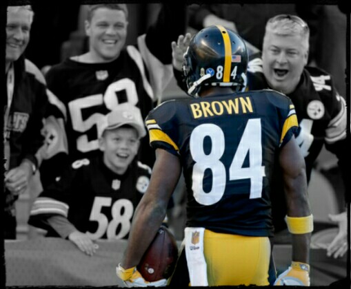Antonio Brown with Steelers Fans